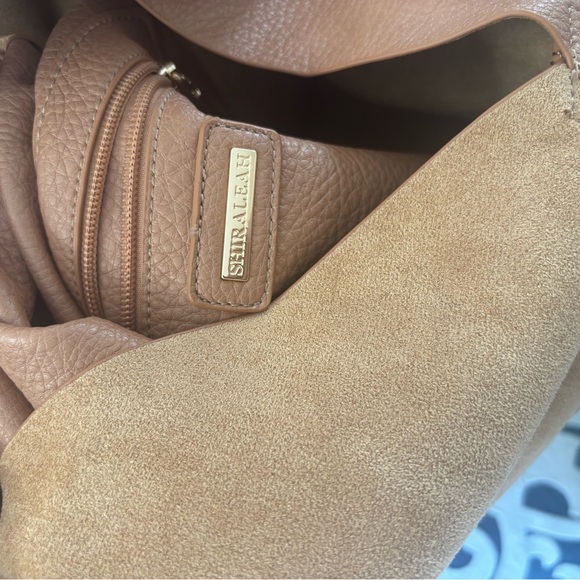 Shiraleah Chic Brown Two Tone Leather Shoulder Bag - Picture 6 of 6